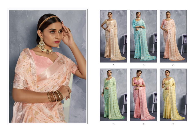 Morpankh By Ynf Swarovski Printed Party Wear Sarees
